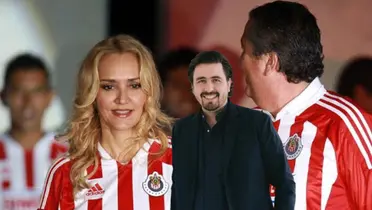 Angélica fuentes con la de Chivas y Amaury Vergara