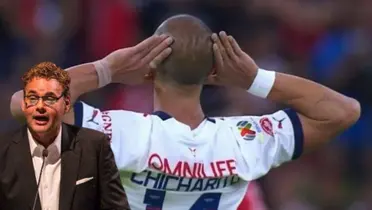 Chicharito celebrando y Faitelson