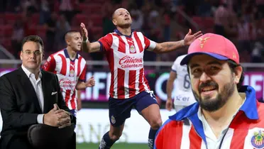 Chicharito con amaury y Faitelson/FOTO: X Chivas