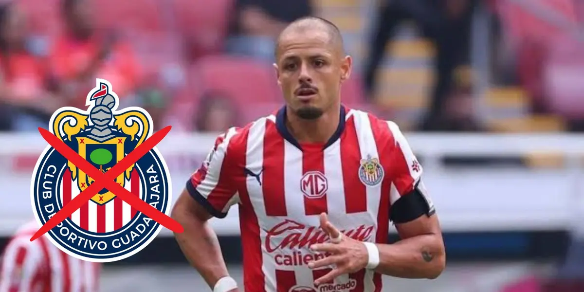 Chicharito con el escudo de Chivas/FOTO: Información al día