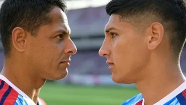 Chicharito y Alan Pulido / Foto: GROK