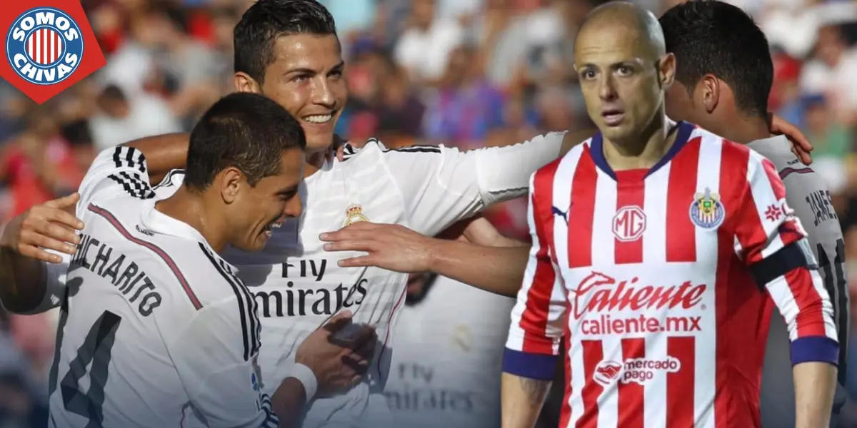 Chicharito y Cristiano Ronaldo (Fuente: MEXSPORT)