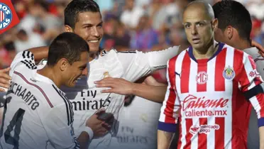 Chicharito y Cristiano Ronaldo (Fuente: MEXSPORT)
