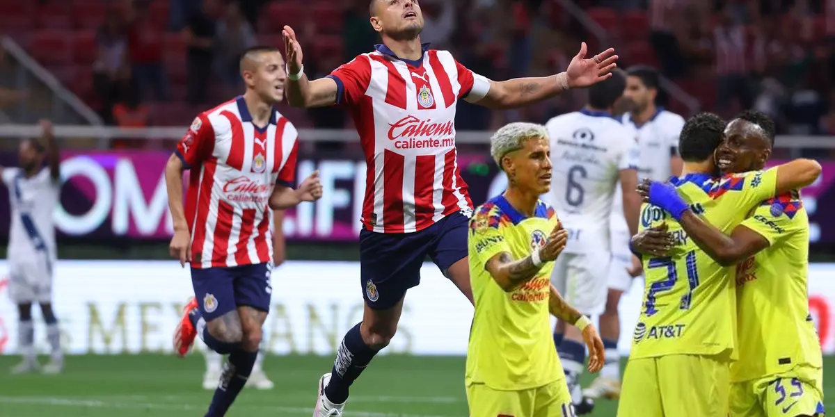 Chicharito y Piojo con jugadores del América