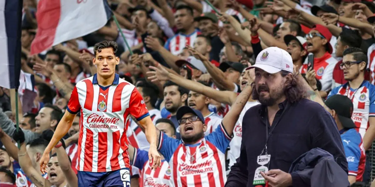 Chiquete y Amaury con la afición de Chivas