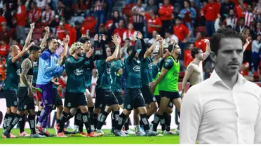 Chivas celebrando y Fernando Gago