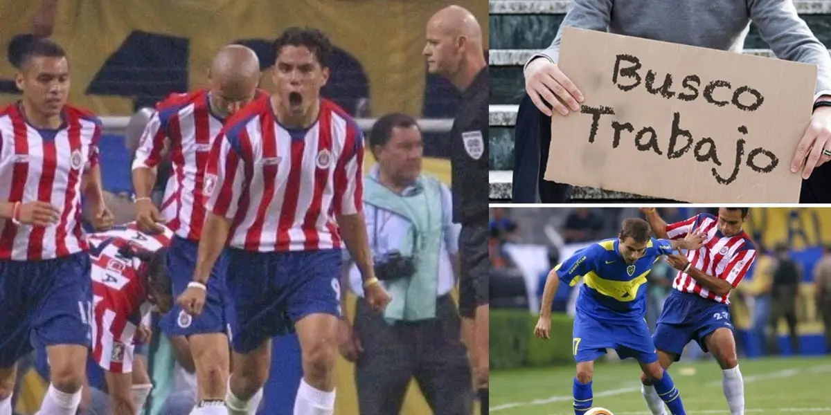 Chivas de Guadalajara lo bailó en un cotejo de Copa Libertadores, en el que el defensa fue superado por la parte posterior del chiverío, ahora no tiene trabajo.