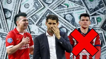 Chucky con la del PSV, Hierro lamentándose y Chucky con la deChivas