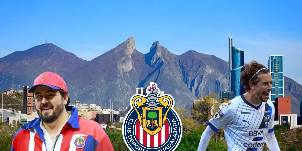 Cortizo y Amaury en Monterreu con el logo de Chivas