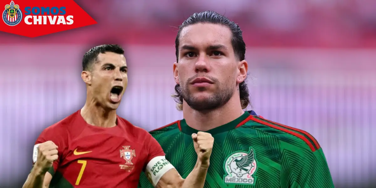 Cristiano Ronaldo y Cade Cowell (Fuente: Sky / MEXSPORT)