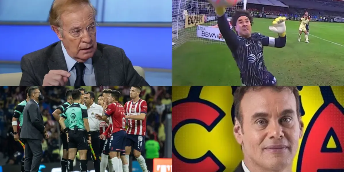 David Faitelson se hizo de la vista gorda ante el arbitraje del Clásico Nacional.