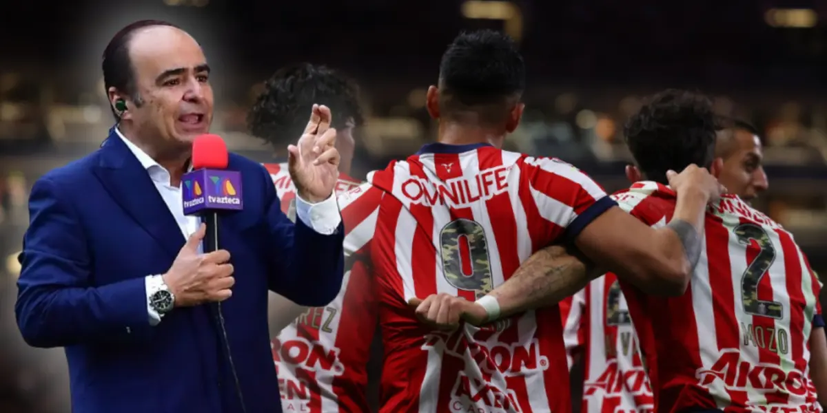 David Medrano y jugadores de Chivas (Fuente: TV Azteca / MEXSPORT)