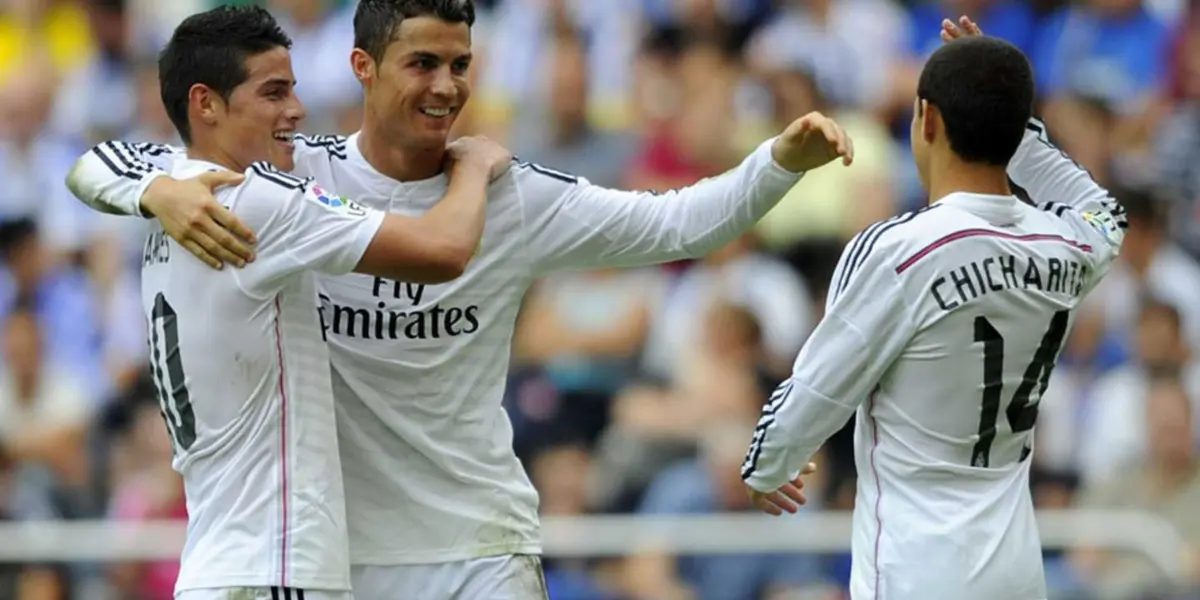 De ser compañeros en el Real Madrid a ser rivales en la Liga MX, James Rodríguez y Chicharito | Foto: Sports Illustrated