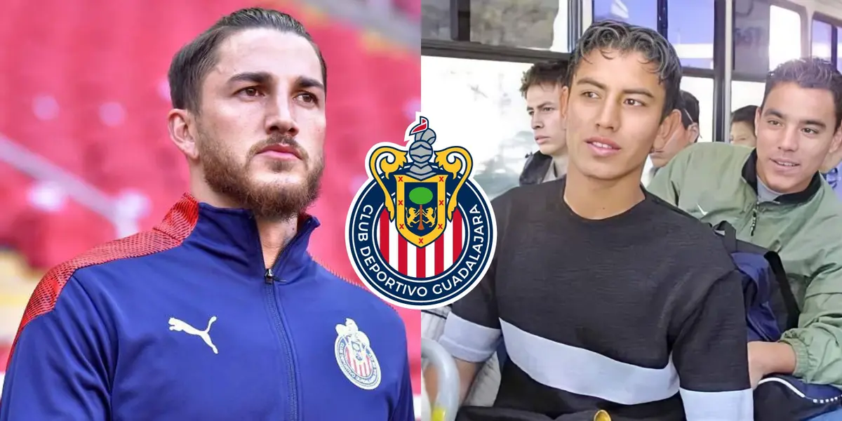 El coche que maneja Hiram Mier en Chivas, mientras algunos ídolos del equipo llegaban en camión.