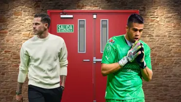 El Wacho en la puerta de salida y Gago