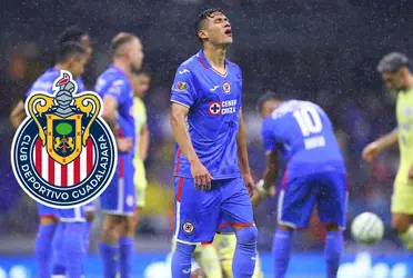 En Cruz Azul ya no lo consideran y llegaría a Chivas a partir de la siguiente temporada.