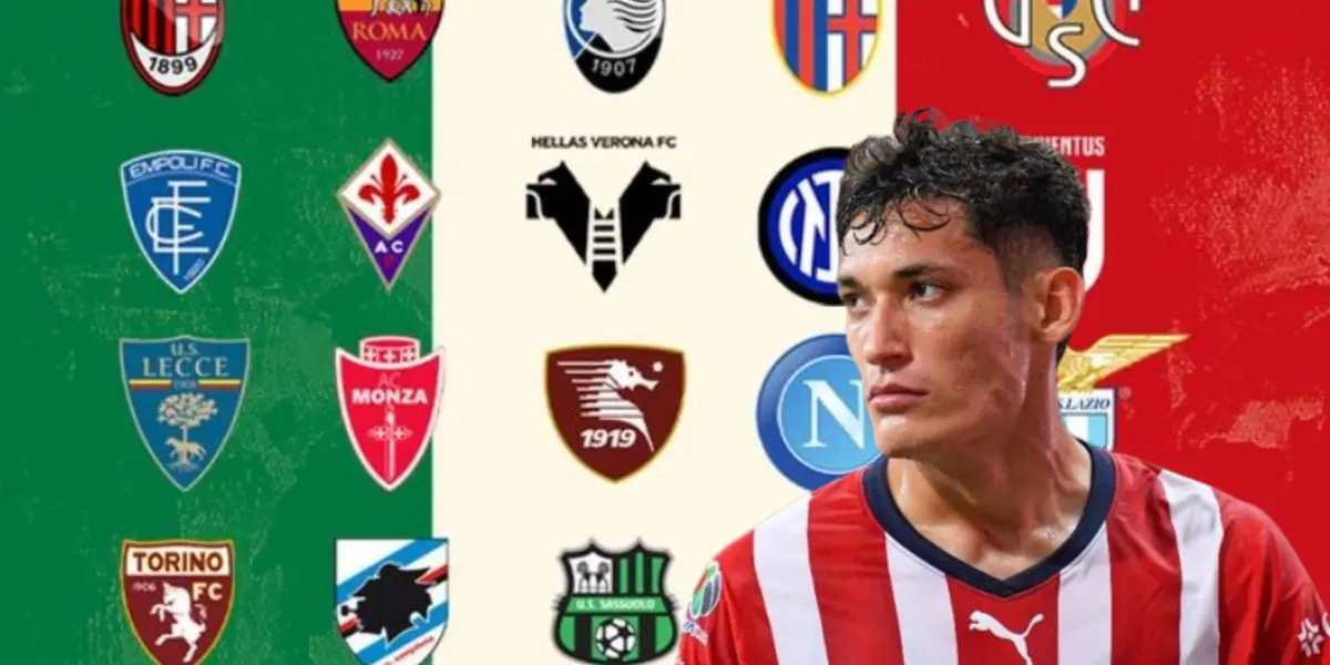 Escudos de los clubes de Italia y Chiquete Orozco / Fútbol Sapiens