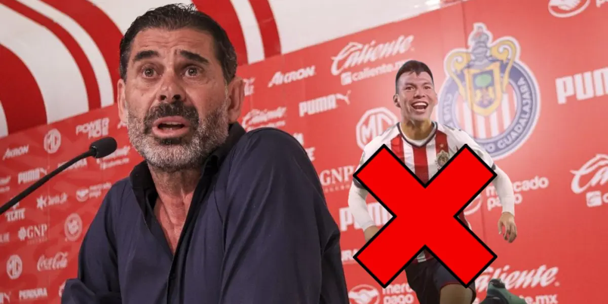 Fernando Hierro en conferencia y el Chuky tachado