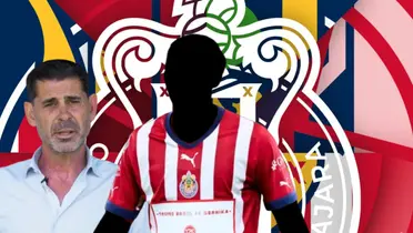 Fernando Hierro junto a jugador incógnito de Chivas / FOTO X