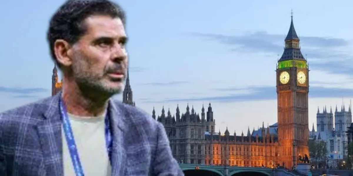 Fernando Hierro y al fondo el Big Ben / Foto Getty
