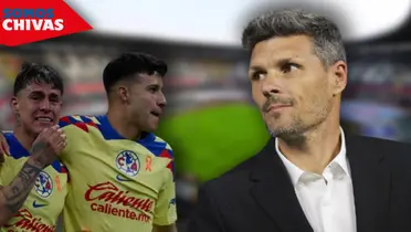 Fernando Ortiz y jugadores del América (Fuente: MEXSPORT)
