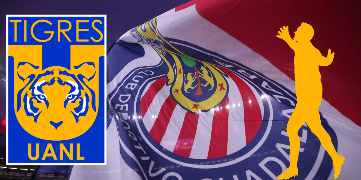 Fondo de Chivas con escudo de Tigres