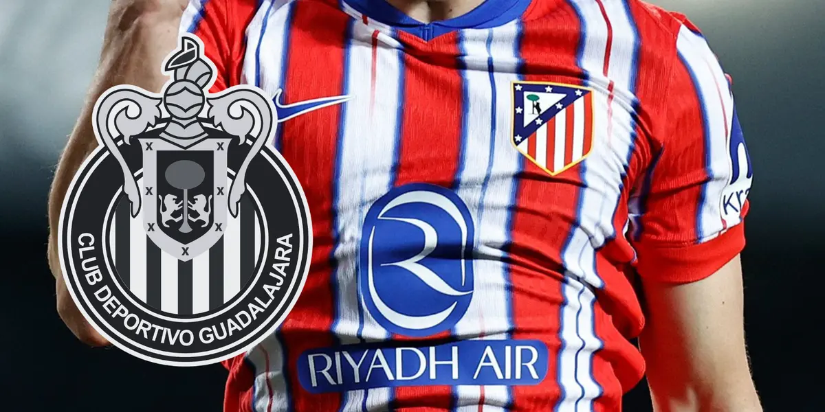 Fondo tomado de Atleti, con escudo de Chivas al frente
