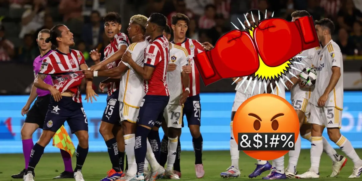 Foto: Claro / Cruce entre jugadores del Galaxy y Chivas