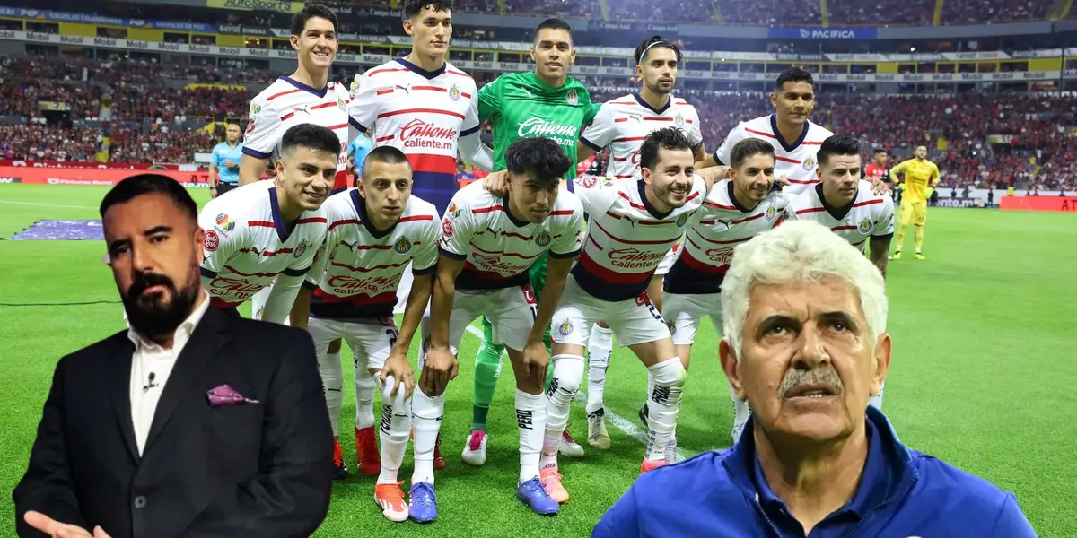Foto del equipo de Chivas, Álvaro Morales y el Tuca