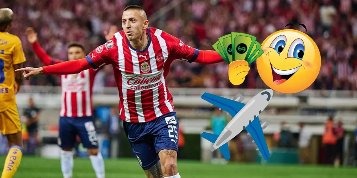 Foto: Piojo Alvarado y su festejo de gol en Chivas