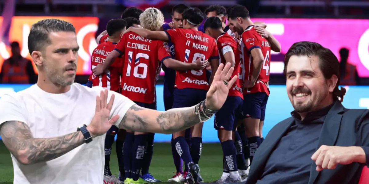 Gago con los jugadores de Chivas y Amaury