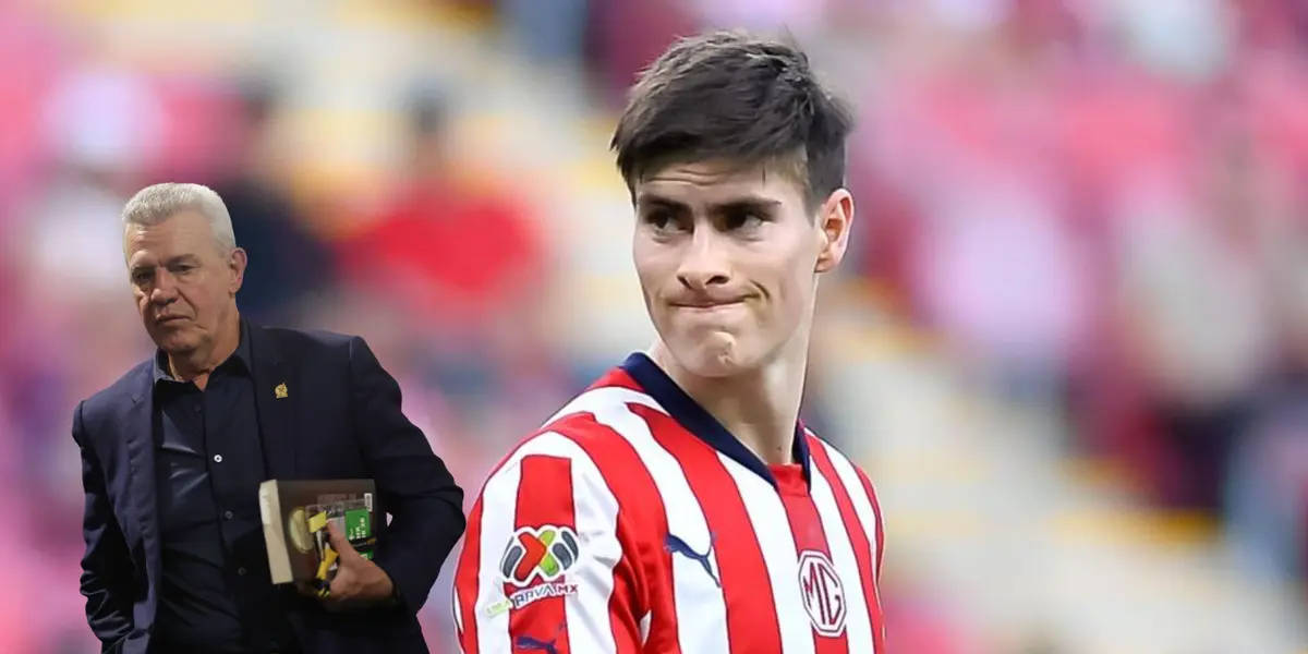 González en partido, con Aguirre al frente, foto del Futbolero