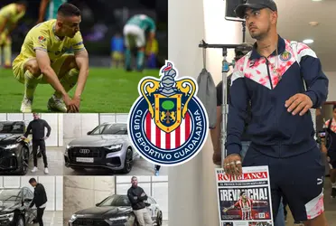 Hasta en tema de auto el capitán de Chivas deja en el sueño a la figura del América.