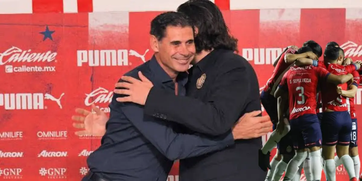 Hierro y Amaury se abarzan y jugadores de Chivas festejan