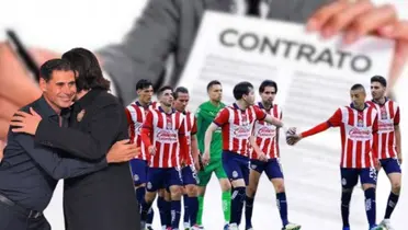 Hierro y Amaury se abrazan y jugadores de Chivas frente a un contrato