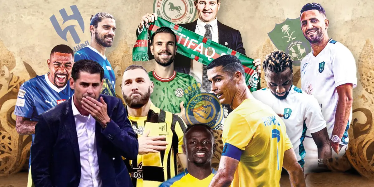 Hierro y las figuras de la liga de arabia