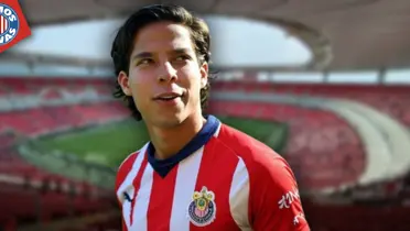Ilustración de Diego Lainez con la playera de Chivas (Fuente: GROK)