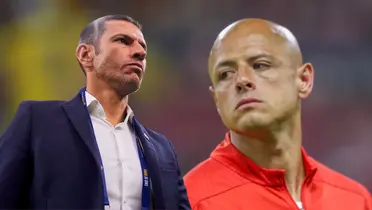 Jaime Lozano y Javier Hernández (Foto tomada de: MexSport)