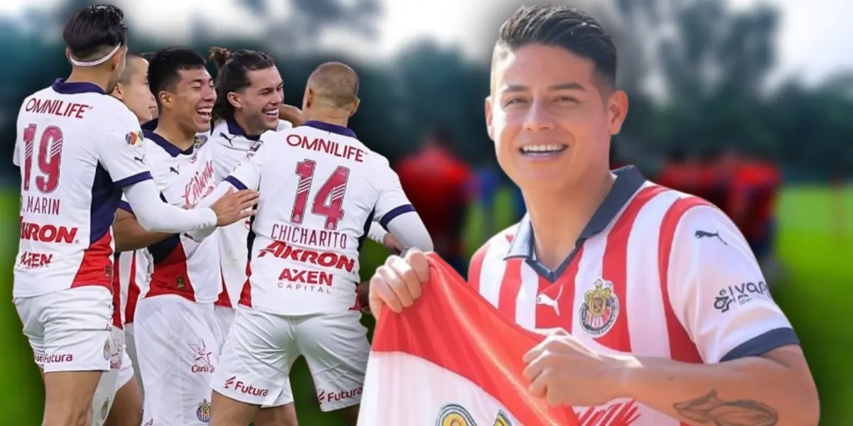 James Rodríguez con la playera de Chivas / Foto: GROK