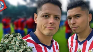 Javier Hernández y Orbelín Pineda en Chivas (Fuente: GROK)