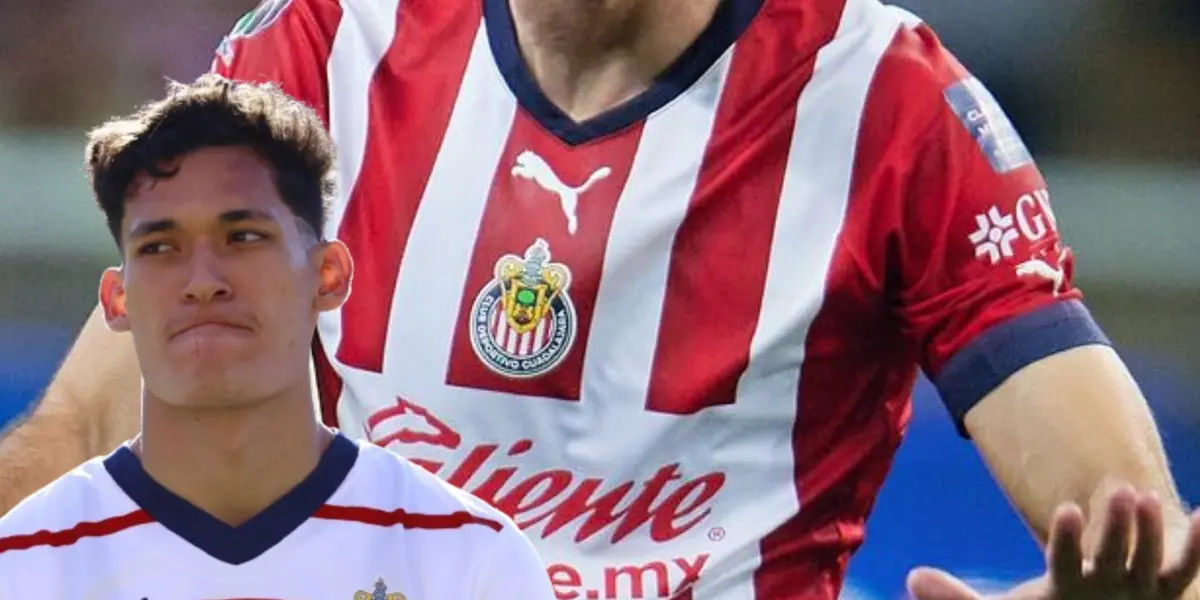 Jesús Orozco Chiquete junto a jugador incógnito de Chivas / FOTO MEXSPORT