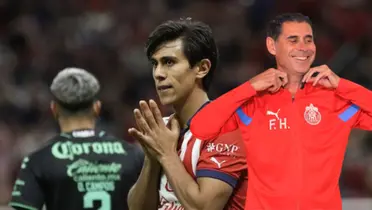 Jj Macías en un partido con Chivas y Hierro feliz