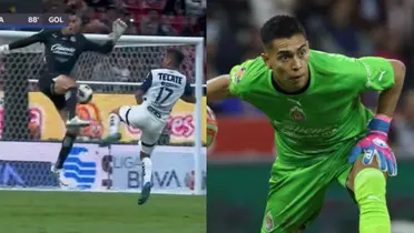 Jugada en la que el Tala Rangel falla en el gol de Rayados (Fuente: Telemundo y Mexsports)