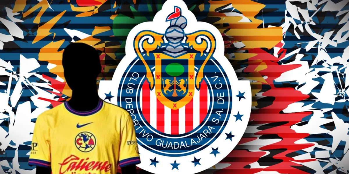 Jugador incógnito del América junto al escudo de Chivas / FOTO INSTAGRAM