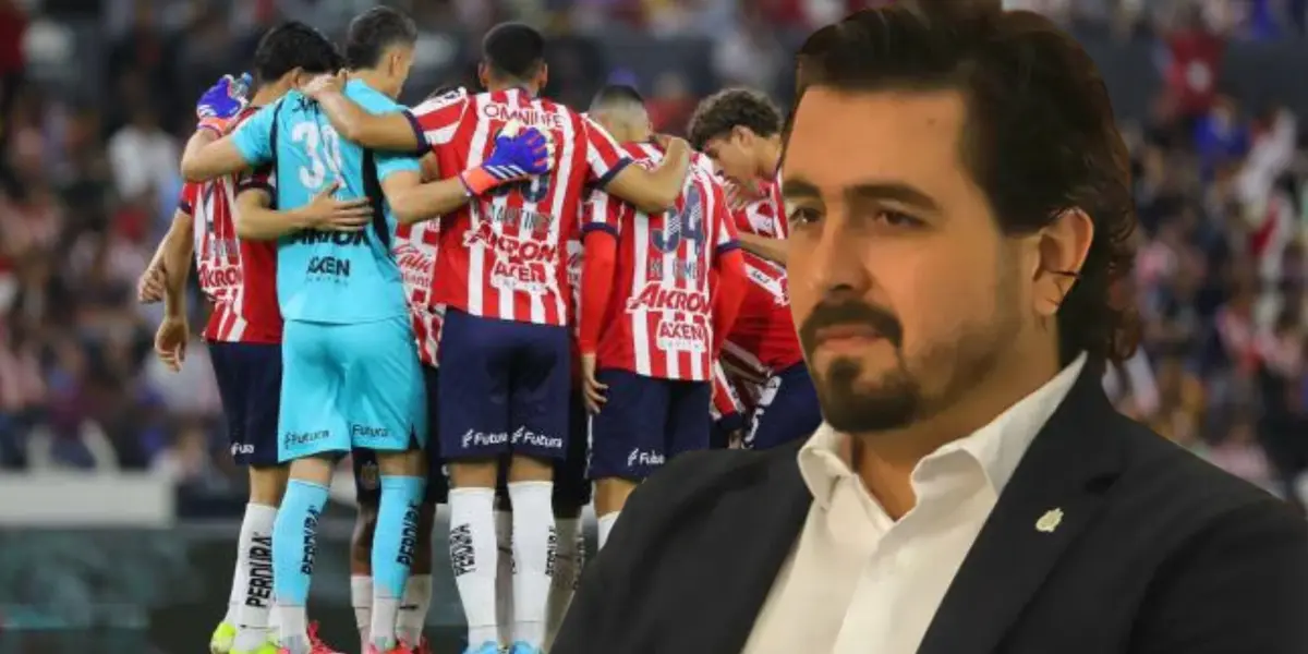 Jugadores Chivas y Amaury Vergara (Foto tomada de: MexSport)