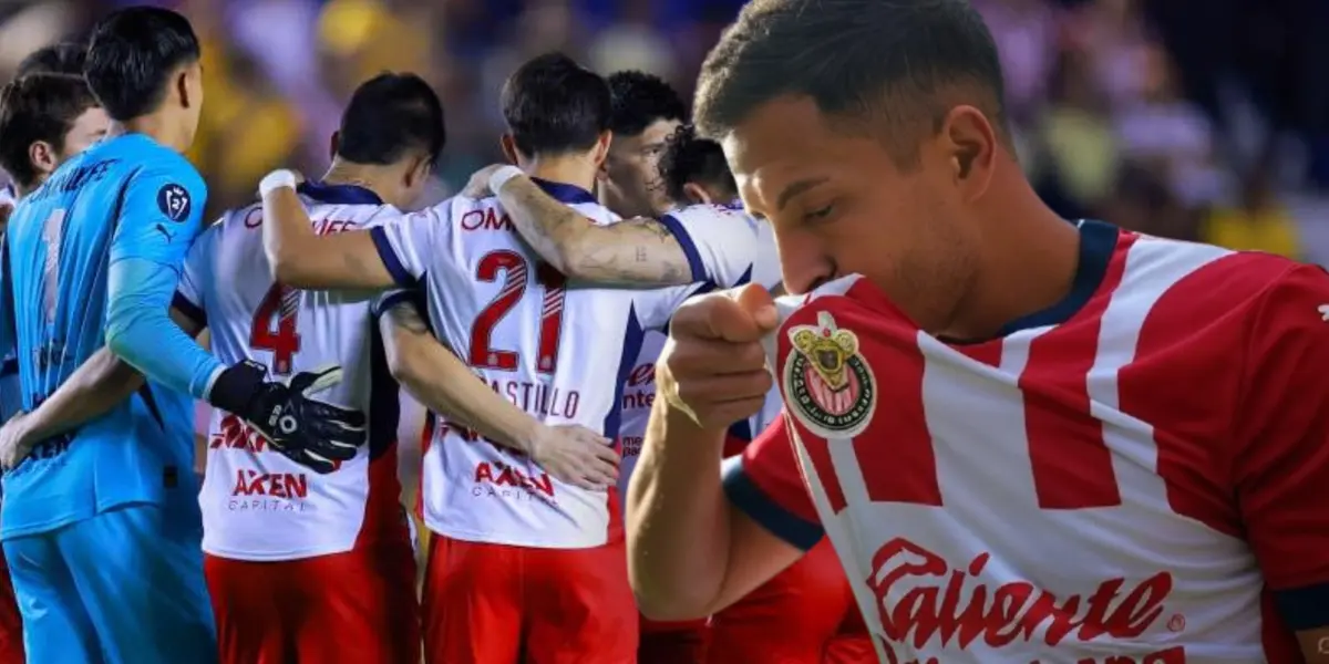 Jugadores de Chivas ante el club América / Foto MEXSPORT y GROK
