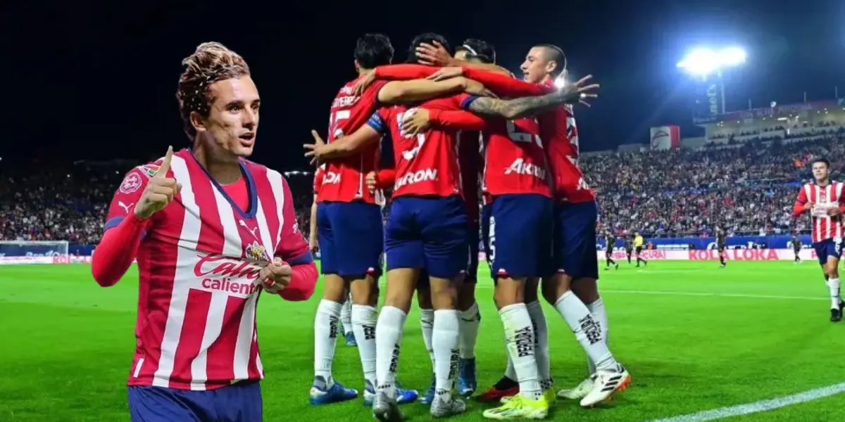 Jugadores de Chivas celebrando y Cortizo con la de Chivas