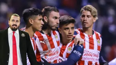 Jugadores de Chivas con Amaury Vergara/FOTO: Récord