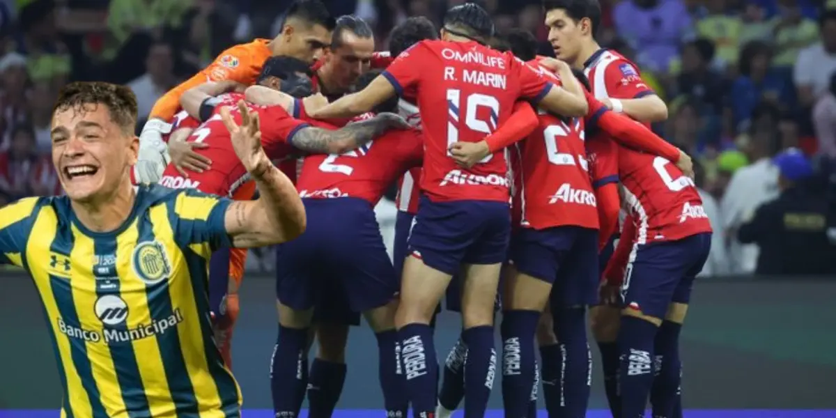 Jugadores de Chivas con Dupuy con colores de rosario Central