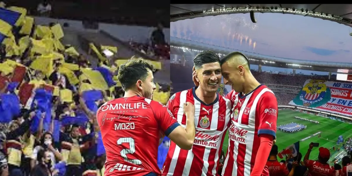 Jugadores de Chivas frente a su afición y la de los wilos